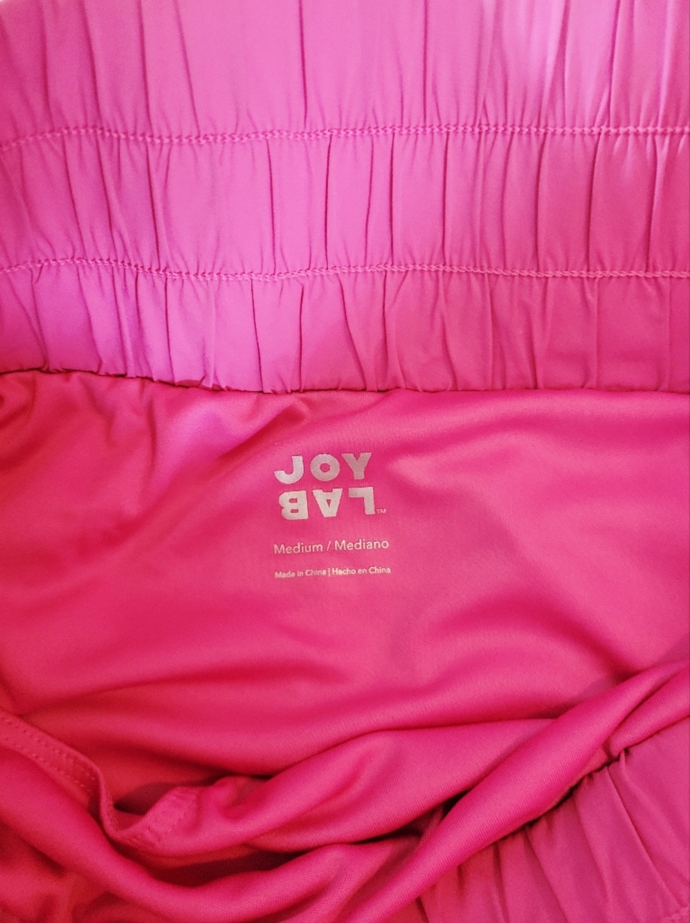 Joy Lab Shorts High Waisted Size Medium-2 Pairs Pink Teal - Picture 6 of 9